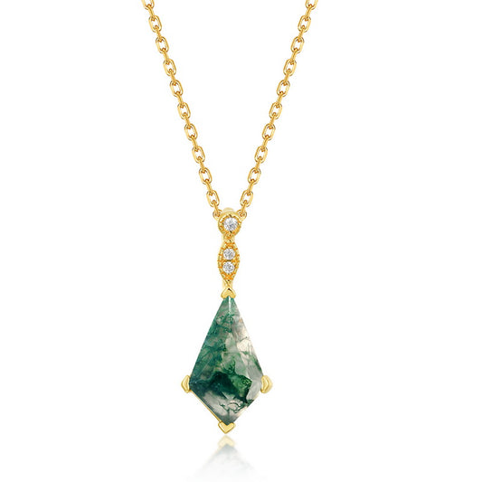 Whispering Moss Agate Necklace