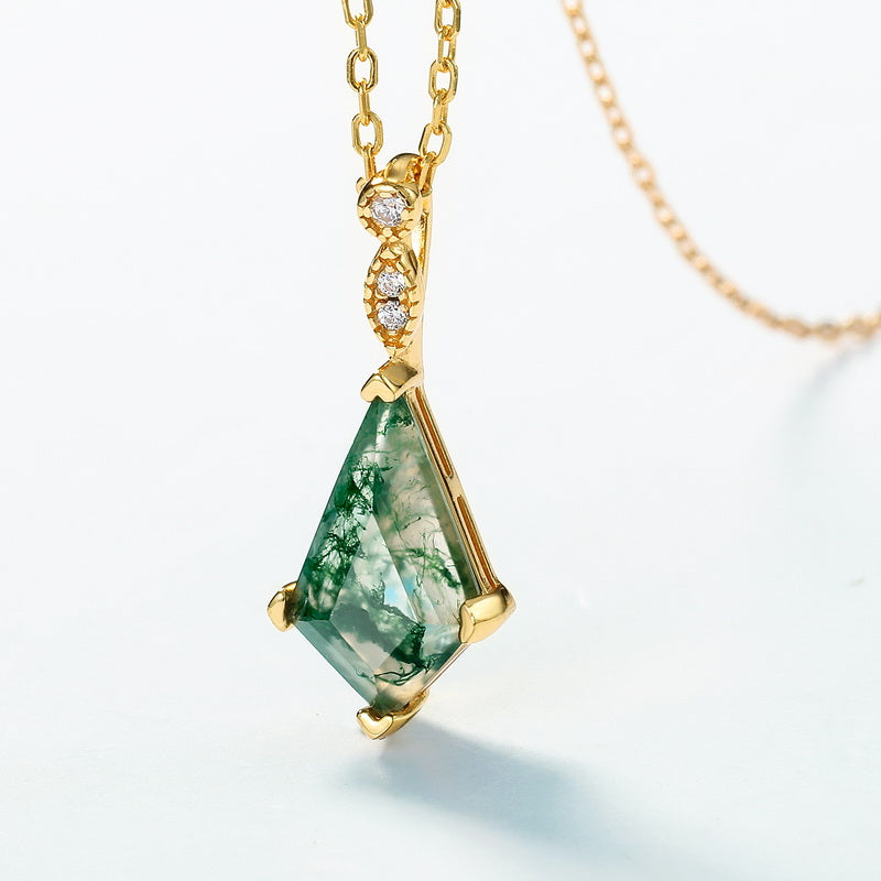 Whispering Moss Agate Necklace