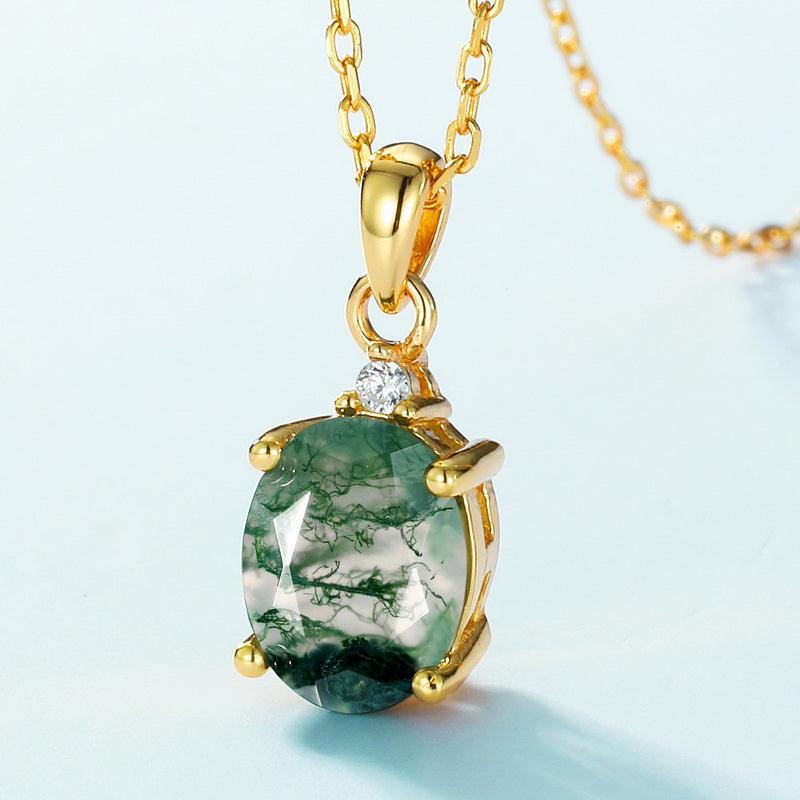 Midori Moss Agate Necklace