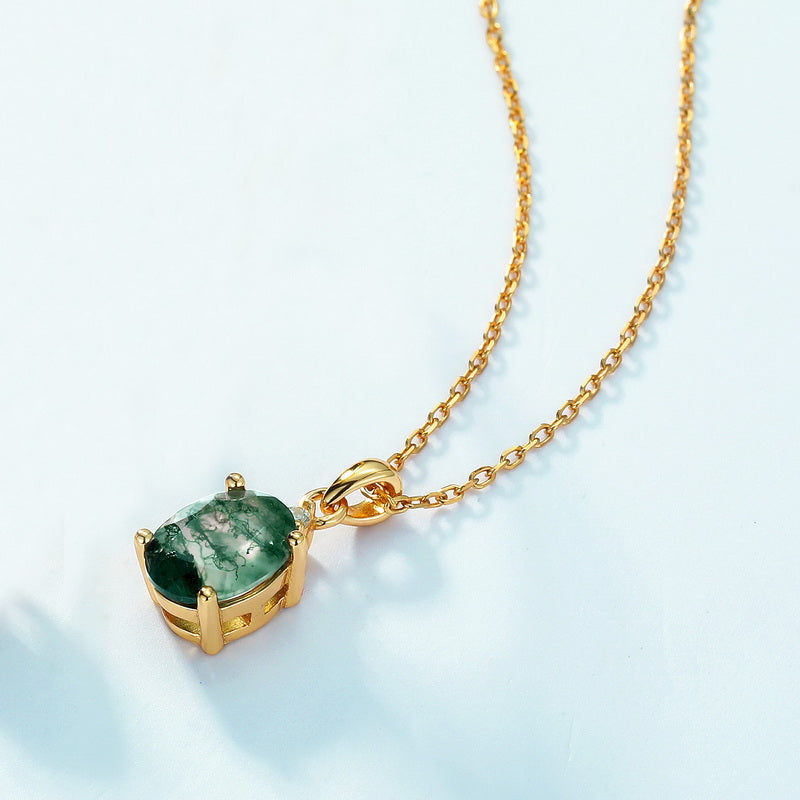 Midori Moss Agate Necklace