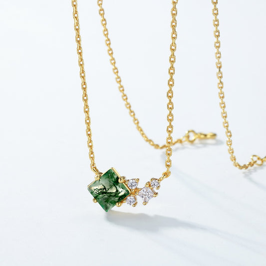 Mossara Moss Agate Necklace