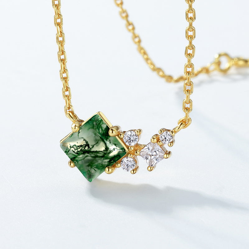 Mossara Moss Agate Necklace